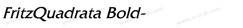 FritzQuadrata Bold字体转换